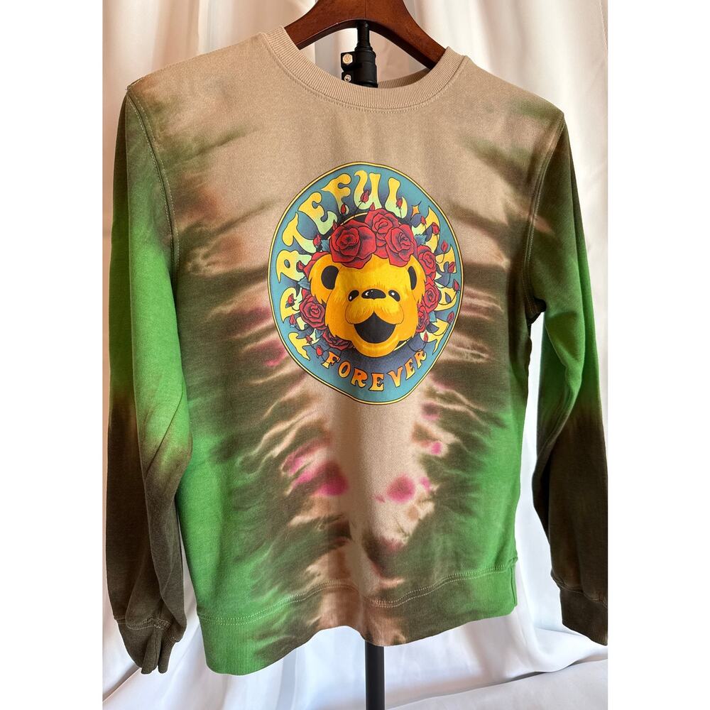 Grateful Dead “Forever Grateful” Tie-Dye Sweatshirt – XS Earth Tones
